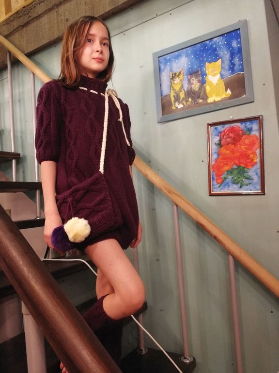 Вязаные корзинки