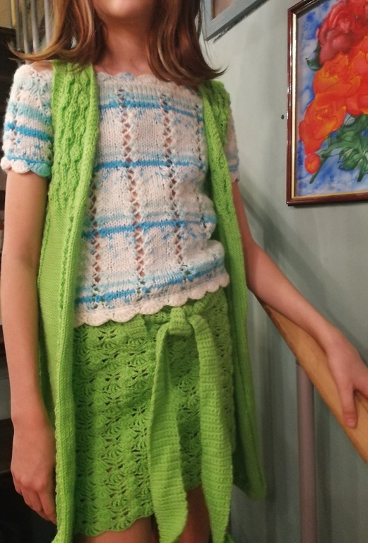 Вязаные корзинки